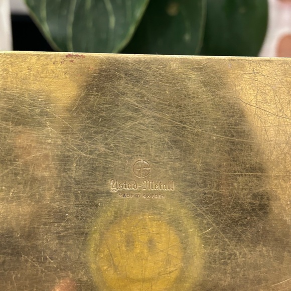 Brass and Glass Flowers Candleholder - Gunnar Ander Ystad Metall Schweden - Picture 4 of 6